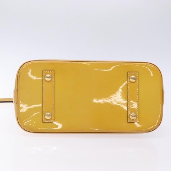 LOUIS VUITTON Monogram Vernis Alma PM Hand Bag Citrin M90101 LV Auth 132762 - Picture 6 of 16